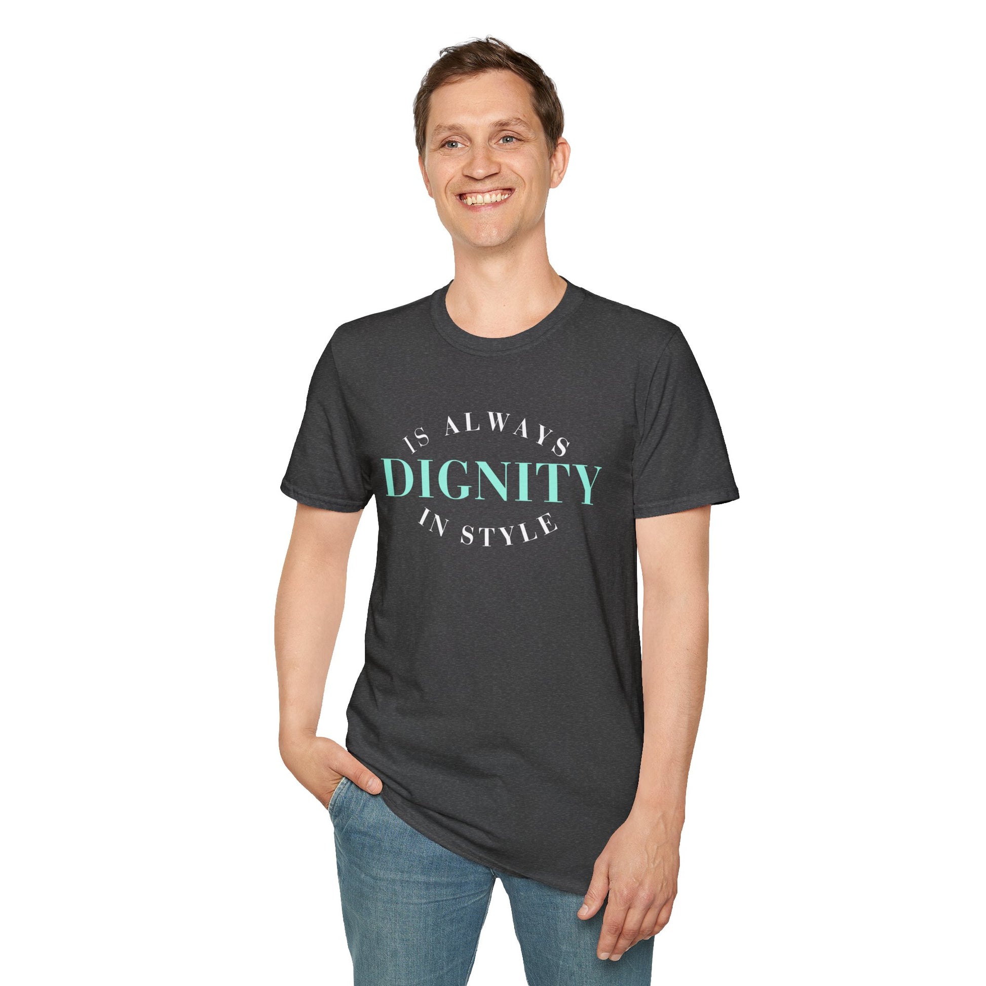 Dignity Softstyle T-Shirt, Unisex Tee, Inspirational Shirt, Casual Wear, Gift for Friends, Everyday Comfort