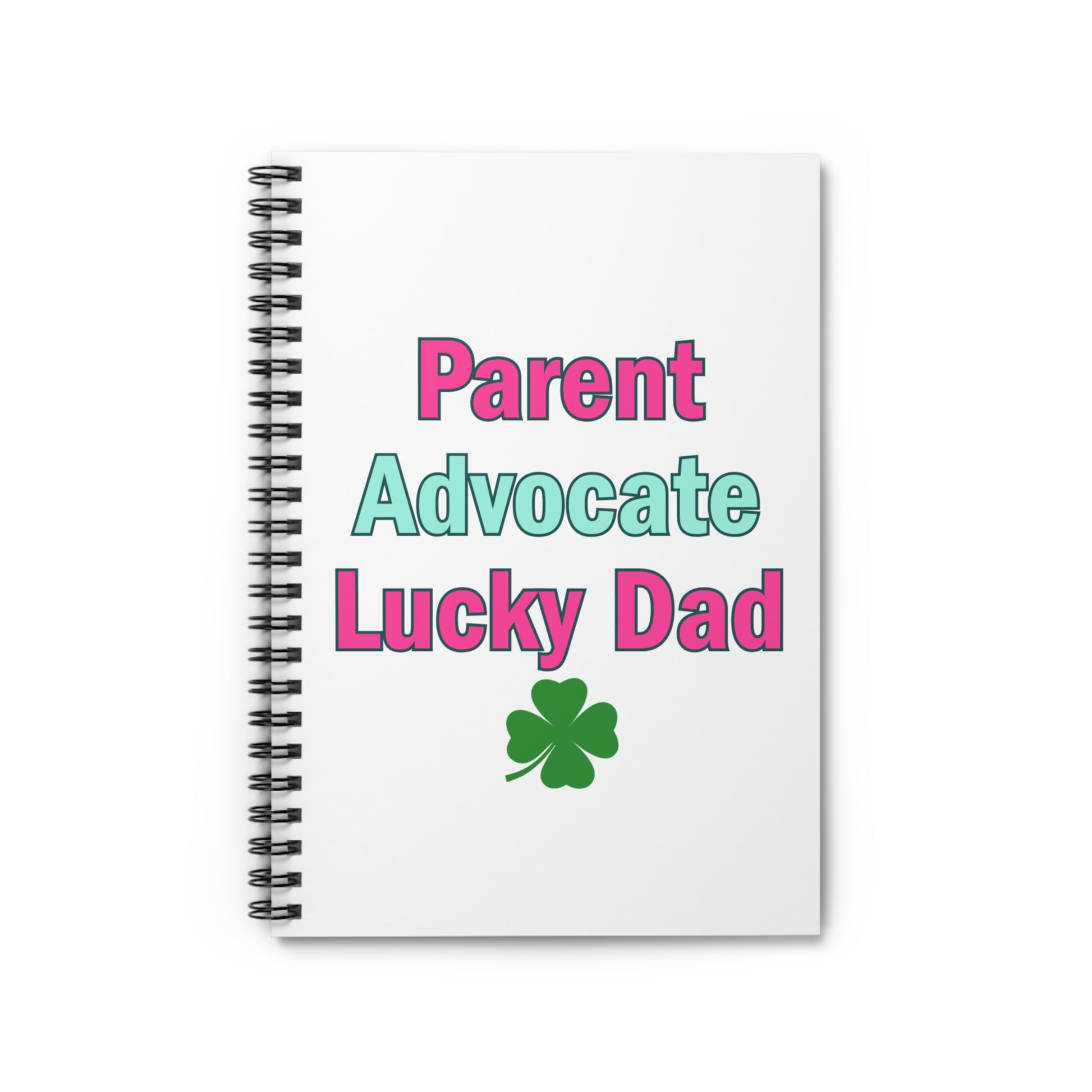 Lucky Dad Spiral Notebook - Parent Advocate Design for Father's Day