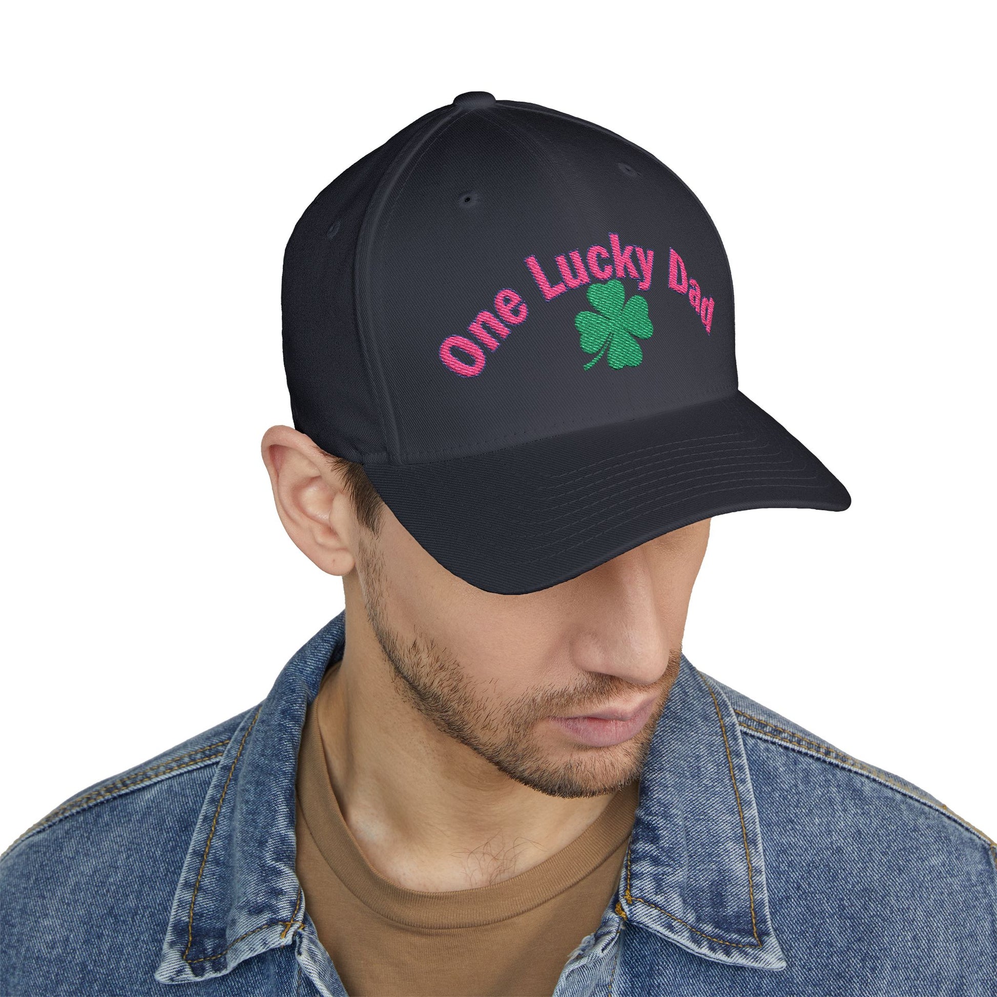 One Lucky Dad Embroidered Cap - Perfect for Father's Day and St. Patrick's Day