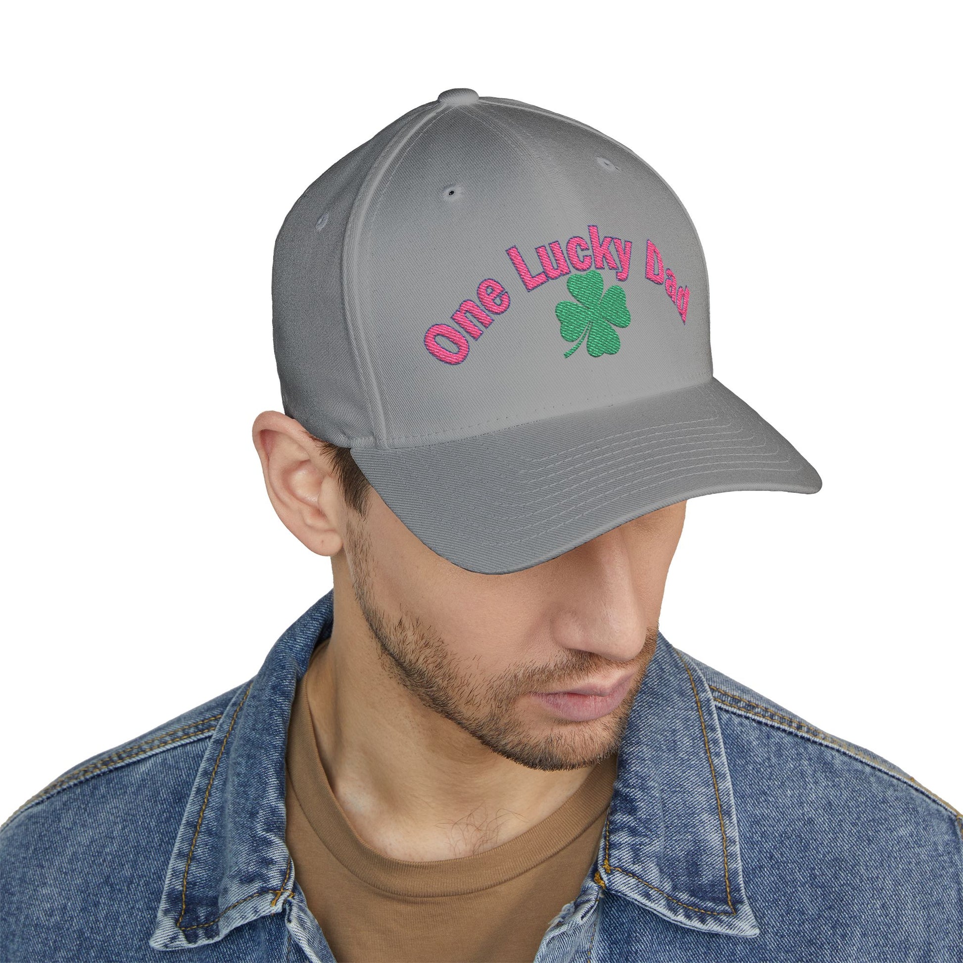 One Lucky Dad Embroidered Cap - Perfect for Father's Day and St. Patrick's Day