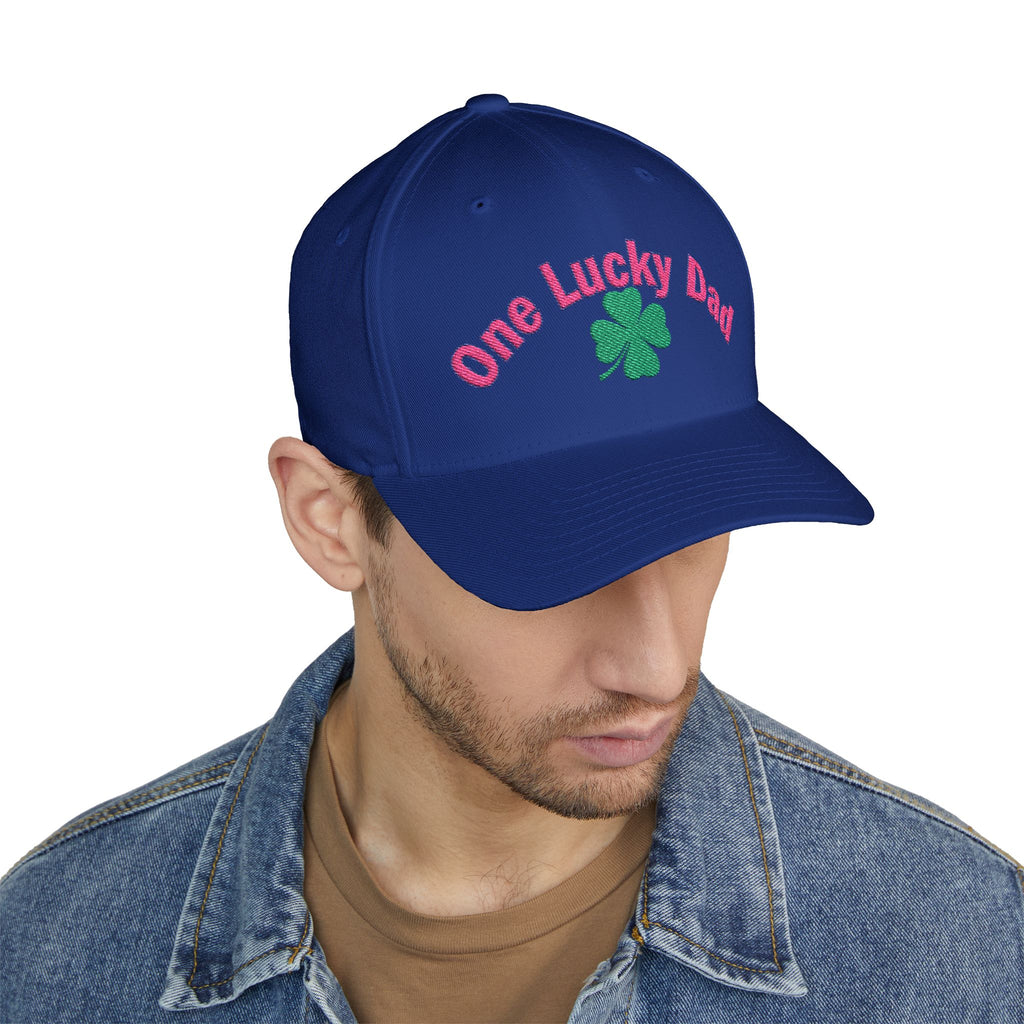 One Lucky Dad Embroidered Cap - Perfect for Father's Day and St. Patrick's Day