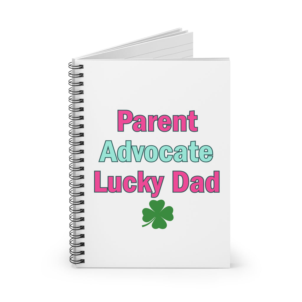 Lucky Dad Spiral Notebook - Parent Advocate Design for Father's Day