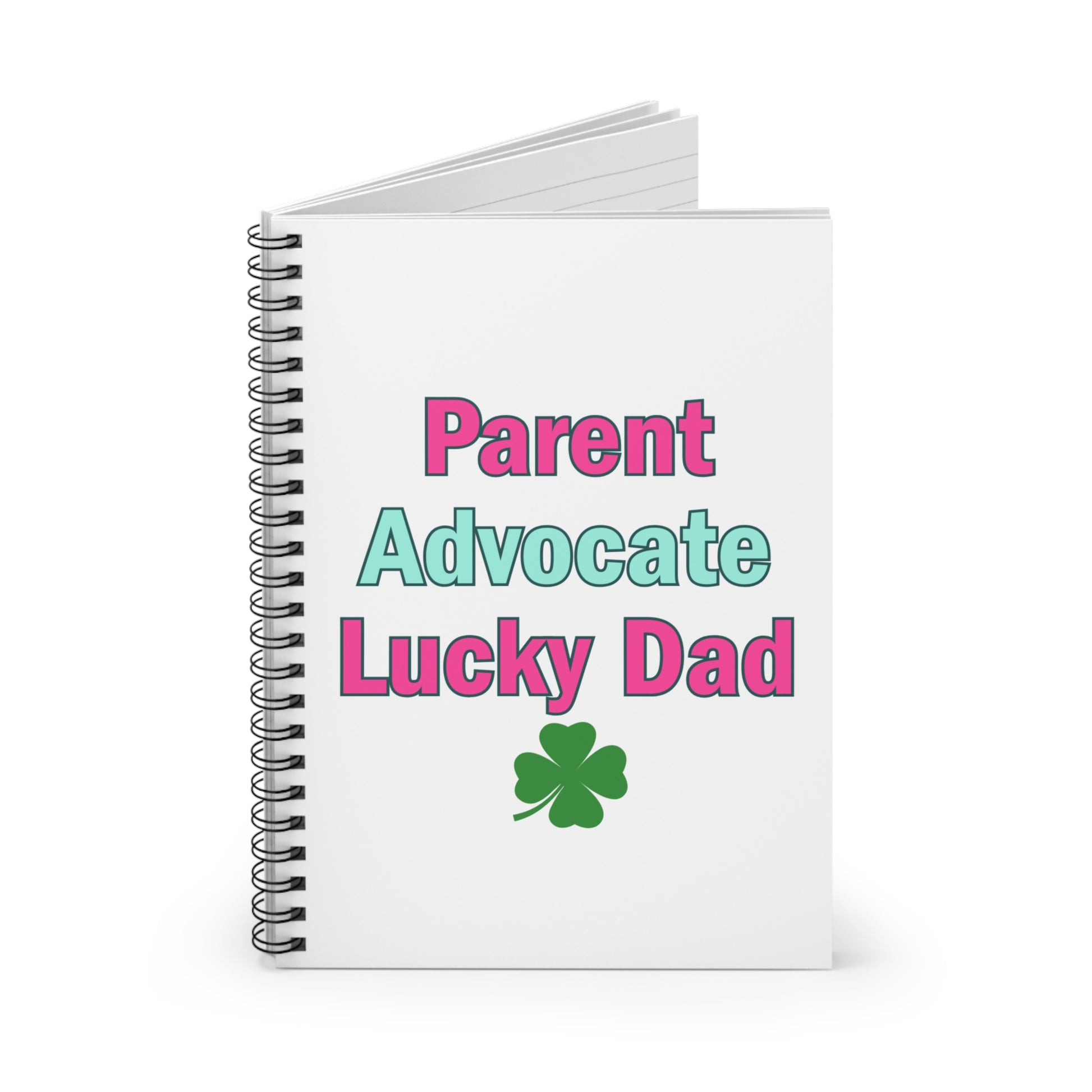 Lucky Dad Spiral Notebook - Parent Advocate Design for Father's Day