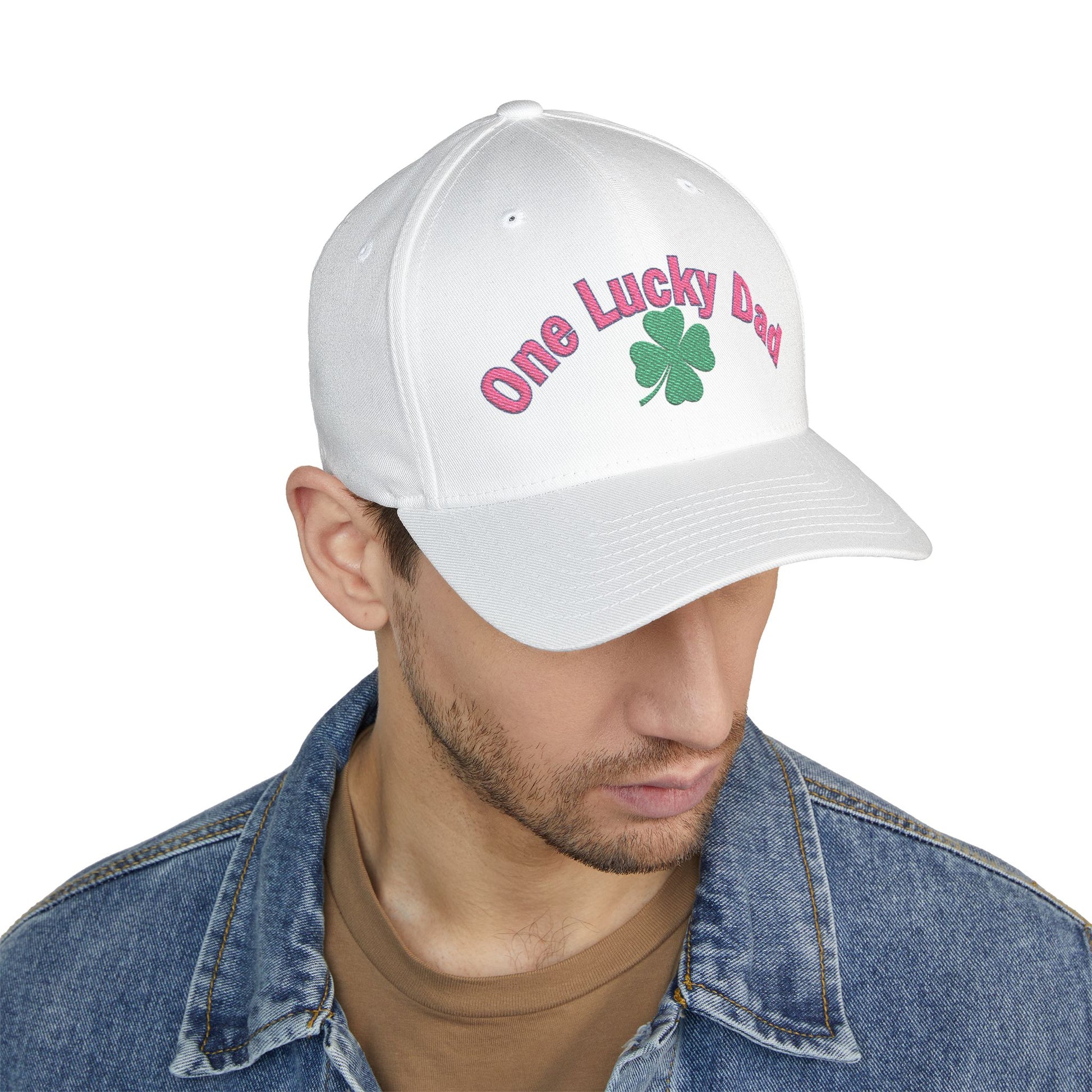 One Lucky Dad Embroidered Cap - Perfect for Father's Day and St. Patrick's Day