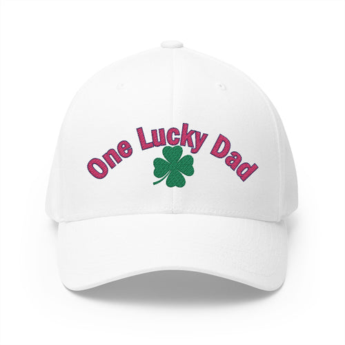 One Lucky Dad Embroidered Cap - Perfect for Father's Day and St. Patrick's Day