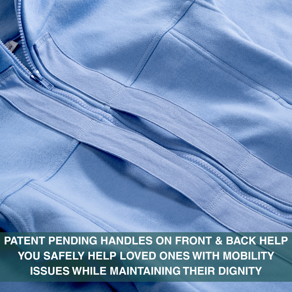 Luxurious Adaptive Sweater for Mobility Support | Handles Help Caregivers Help Loved Ones